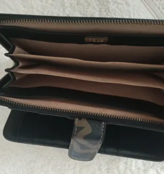 Cartera TOUS Kaos Monedero Negro Marrón