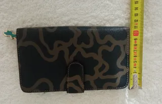 Cartera TOUS Kaos Monedero Negro Marrón