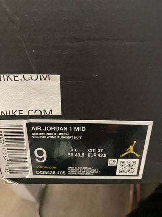 Jordan 1 Mid Zapatillas Rojo y Verde