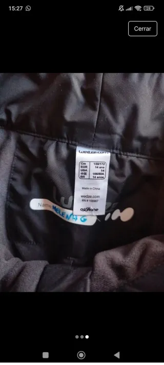 Pantalones de esquí y nieve grises