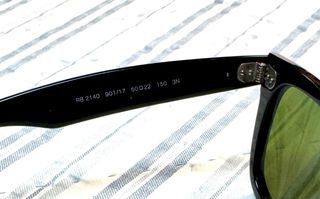 Gafas Ray-Ban Wayfarer Negras Cristal Azul 50 22