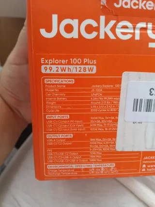 Generador Solar Portátil Jackery 100 Plus