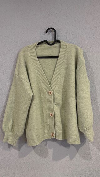 Chaqueta punto verde talla única