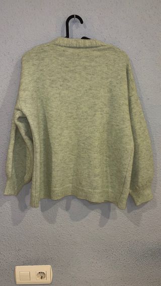 Chaqueta punto verde talla única