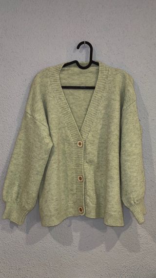Chaqueta punto verde talla única