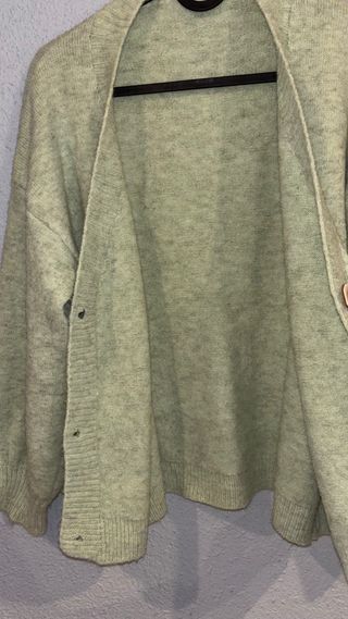 Chaqueta punto verde talla única