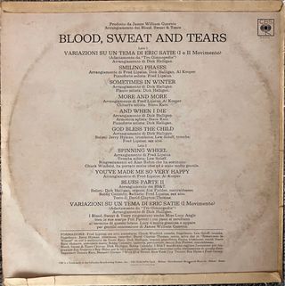 Blood Sweat & Tears LP Vinile