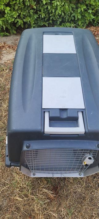 Transportín perro azul y gris