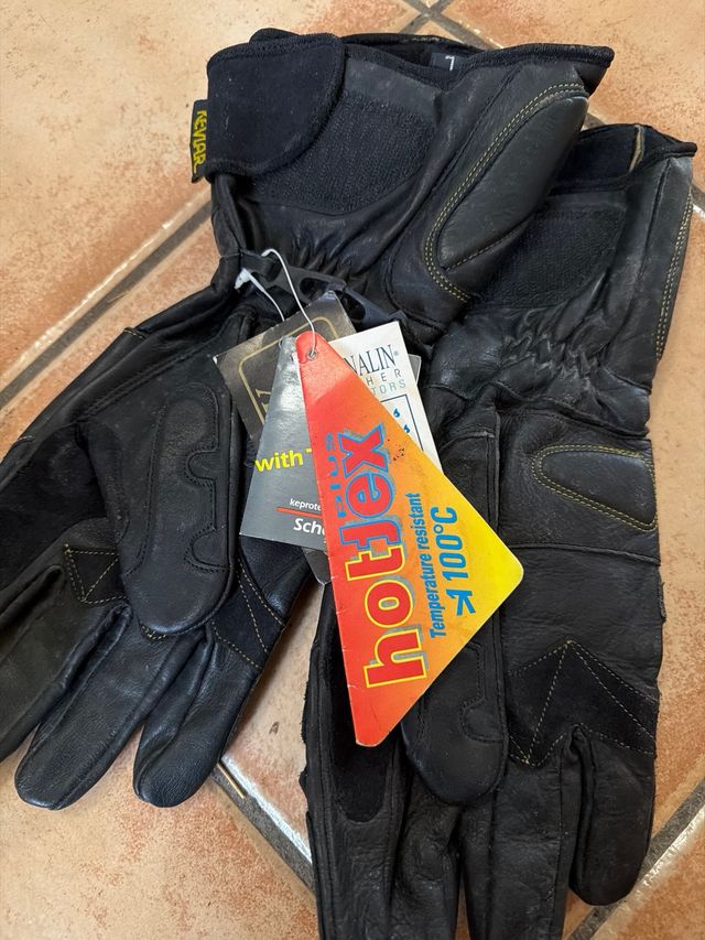 Guantes Moto Cuero H&W Crown Kevlar talla M, L