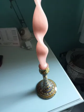 Porta candela ceramica dipinto a mano