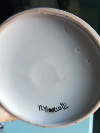 Porta candela ceramica dipinto a mano