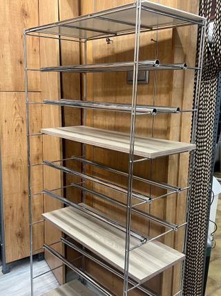 Estantería modular madera y metal