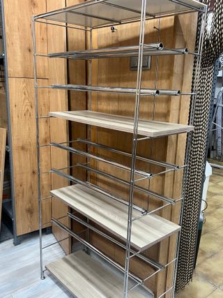 Estantería modular madera y metal