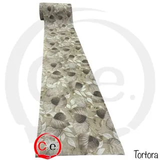 Tappeto tessuto beige e verde