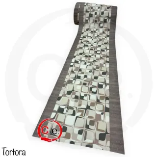 Tappeto tessuto beige e verde