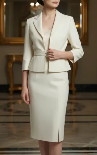 Conjunto Gucci Falda y Chaqueta Blanco