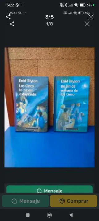 2 tomos de los 5 y 1 de Robinson Crusoe.