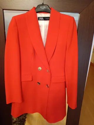 Blazer Rojo Zara Fiesta