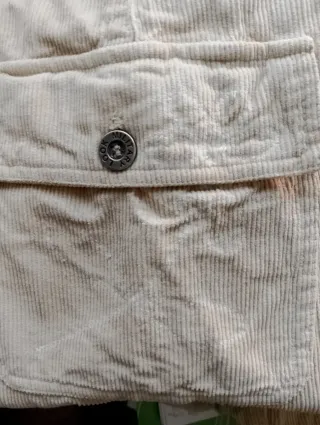 Pantalón ancho beige mujer