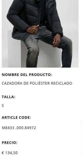 Chaqueta Replay Negra.