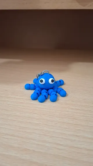 Llavero Pulpo Articulado Azul