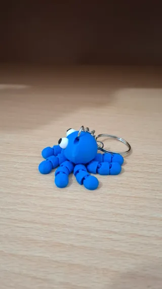 Llavero Pulpo Articulado Azul