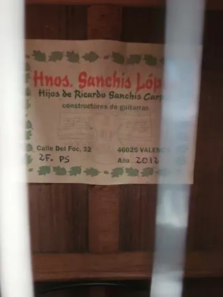 Guitarra Sanchis Hermanos 2F Amplificada