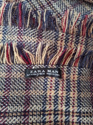 Sciarpa Zara Man Beige Multicolor 75x200