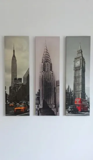 Pack 3 Cuadros Ciudades Famosas