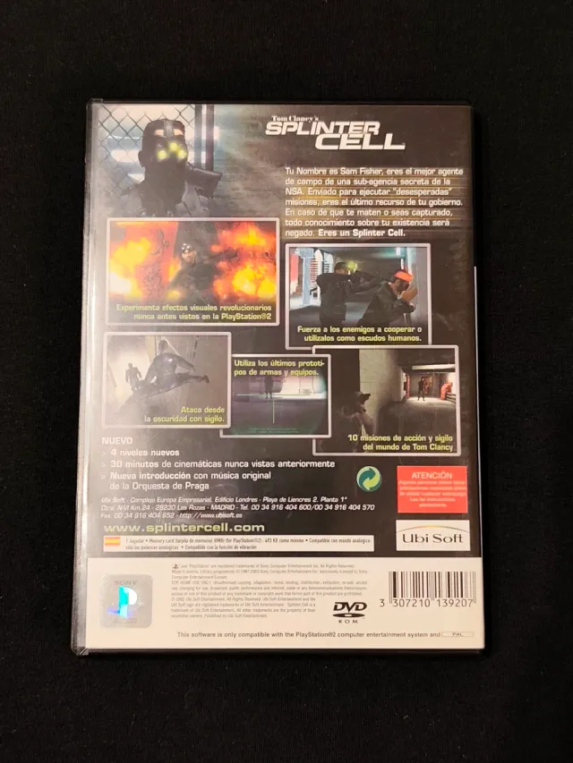 Tom Clancy's Splinter Cell. PlayStation 2.