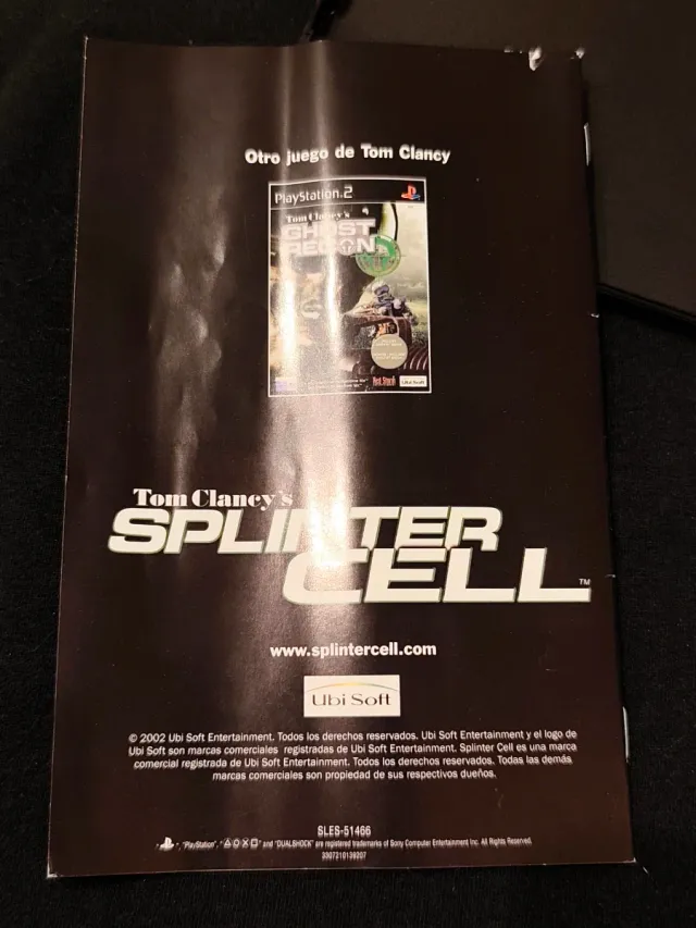Tom Clancy's Splinter Cell. PlayStation 2.