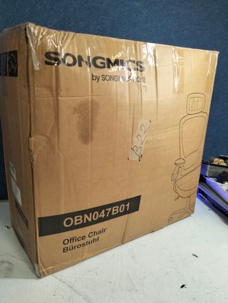 Silla de Oficina Ergonómica SONGMICS OBN047B01 con Malla y Apoyabrazos