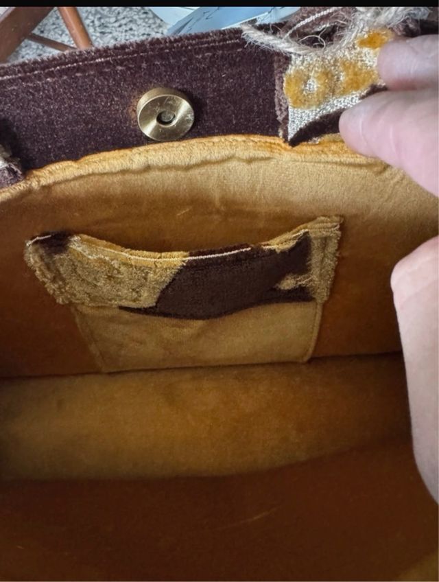 Borsa in velluto fatta a mano