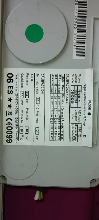 Despiece Caldera Fagor FE24 Supercompack