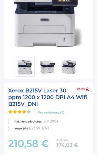 Stampante multifunzione laser Wi-Fi Xerox B215 (B215V/DNI)