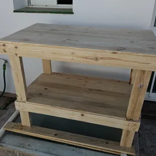 Banco de trabajo de madera