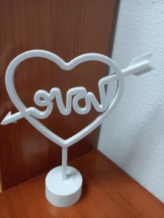 Lámpara Neón Corazón con Flecha