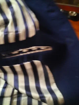 Chaquetón de paño azul mujer