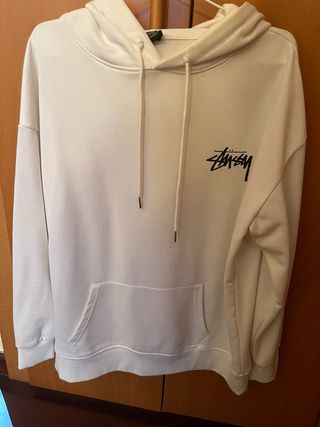 Sudadera con capucha blanca L
