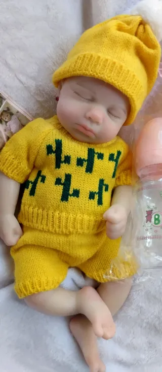 Bebé Reborn Silicona Completa 33cm QUEDA UNA