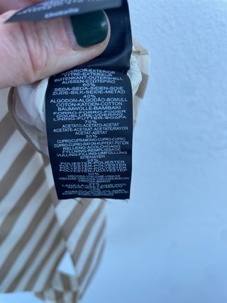 Corbata Rayas Massimo Dutti Beige/dorado