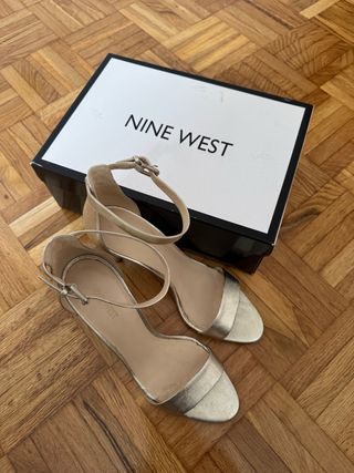 Sandalias Nine West Doradas Talla 39