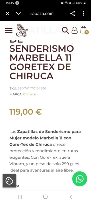 Zapatillas trekking Chiruca gore-tex suela vibram