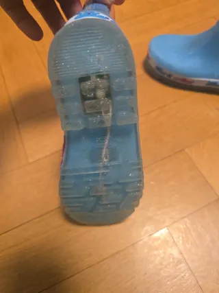 Botas de agua niña azul y rosa talla 29