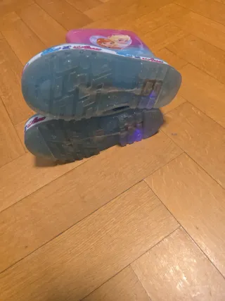 Botas de agua niña azul y rosa talla 29