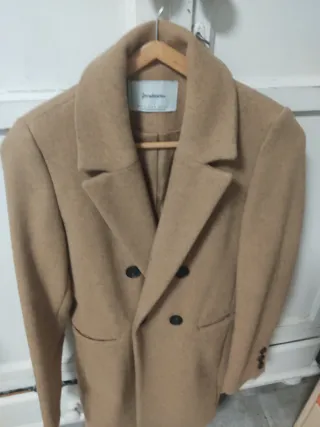 Abrigo Stradivarius Beige Mujer