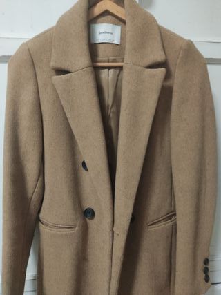Abrigo Stradivarius Beige Mujer