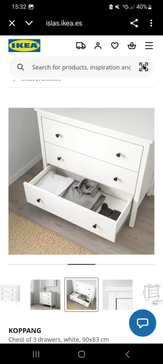 Cómoda Koppang Ikea Blanca