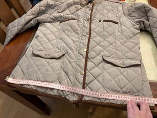 Parka mujer beige acolchada