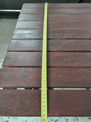 Mesa plegable madera exterior